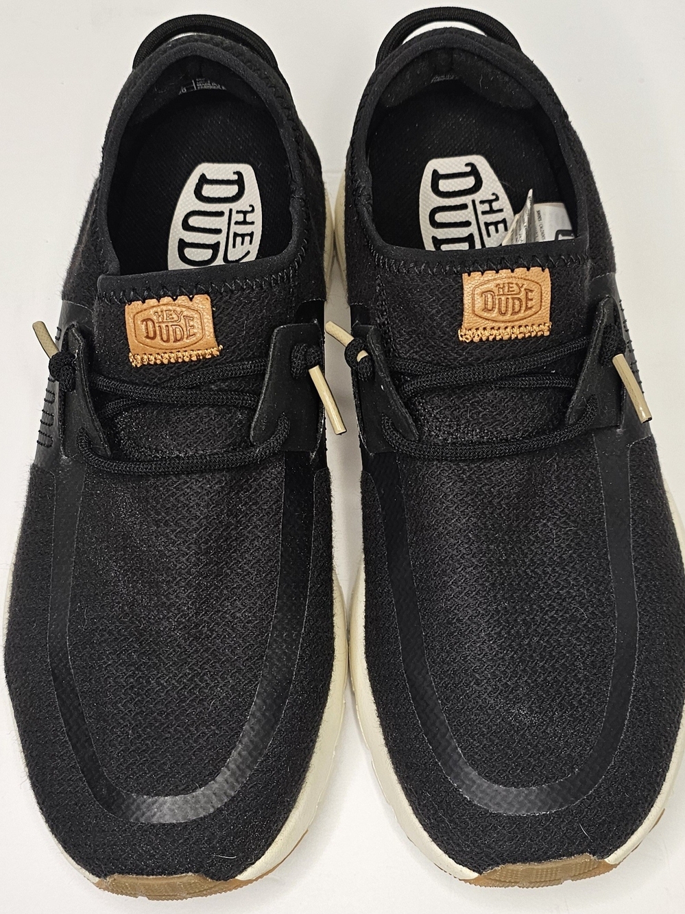 Hey Dude Women's size 7 Shoes Sirocco W Neutrals Black Slip on Sneakers